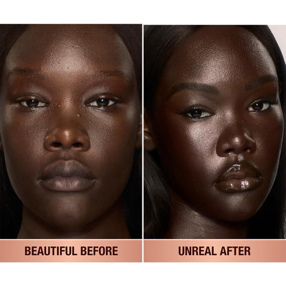 Charlotte Tilbury Unreal Skin Tint & Sheer Glow Hydrating Foundation Stick - Cream Foundation Makeup with Sheer-to-Light Coverage & a Buildable Formula - Blurring, Smoothing & Nourishing