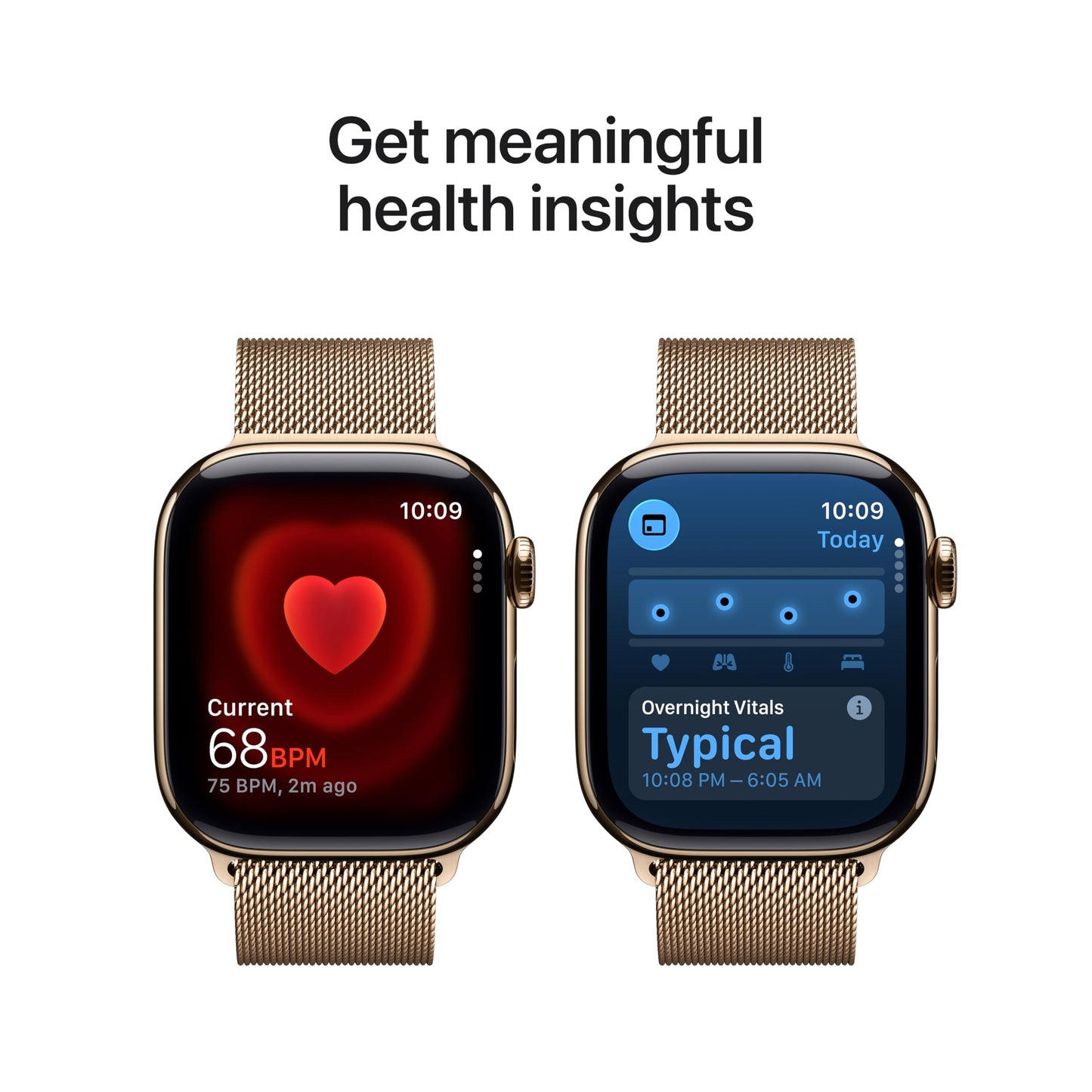 Apple Watch Series 11 [GPS 42mm] Smartwatch with Rose Gold Aluminum Case with Light Blush Sport Band - S/M. Sleep Score, Fitness Tracker, Health Monitoring, Always-On Display, Water Resistant