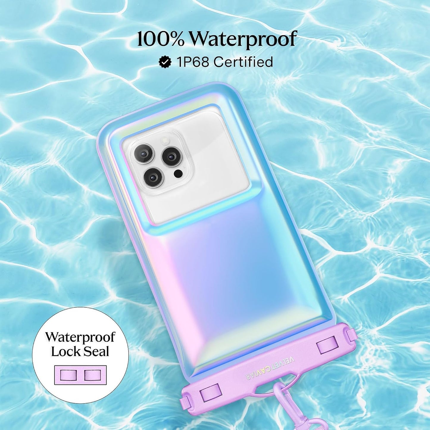 VELVET CAVIAR Waterproof Phone Pouch with Lanyard