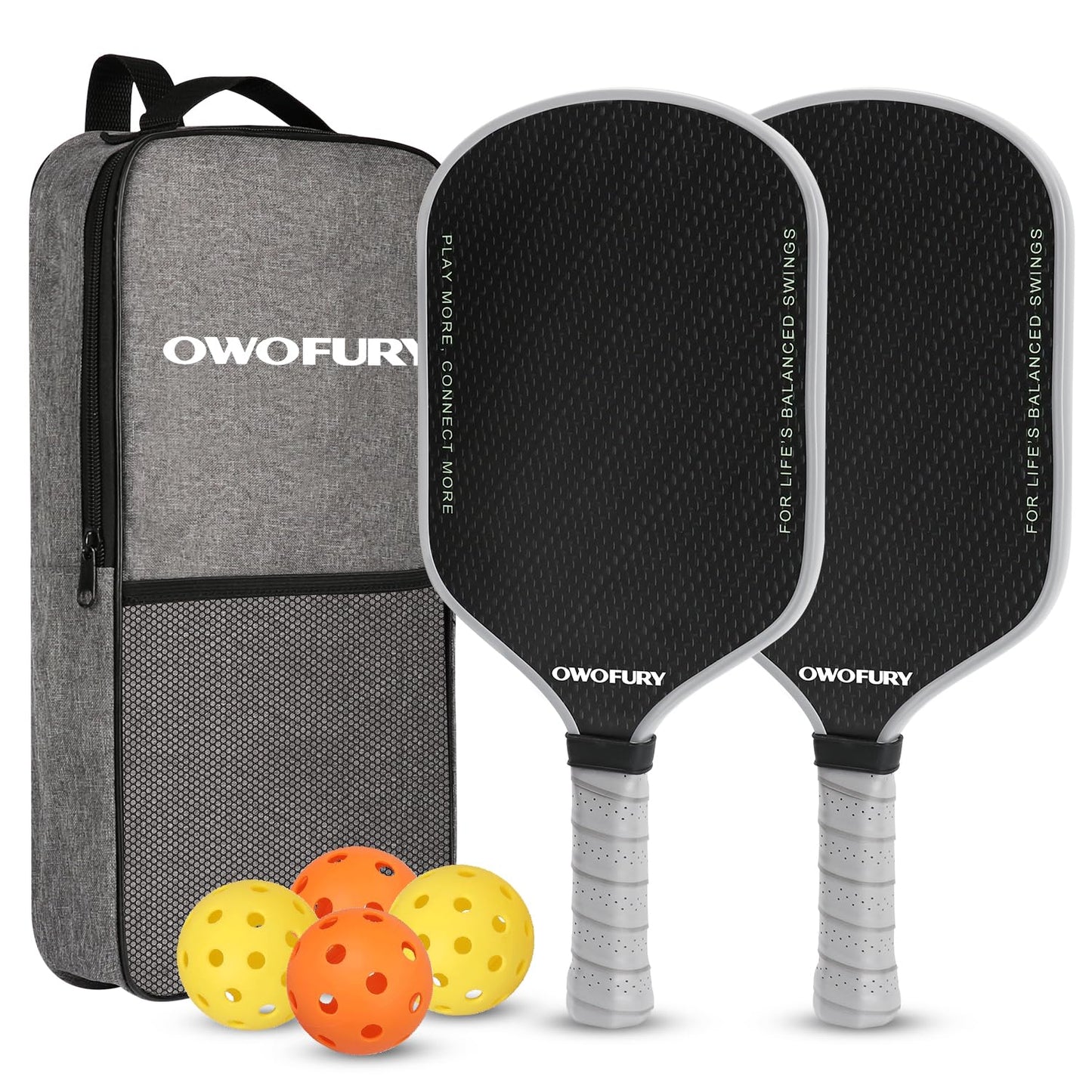 Pickleball Paddles Set of 2 Lightweight Honeycomb Core Pink