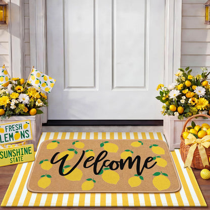 Tinideya 2 Pcs Halloween Door Mats Outdoor Layered Ghost Front Door Mat