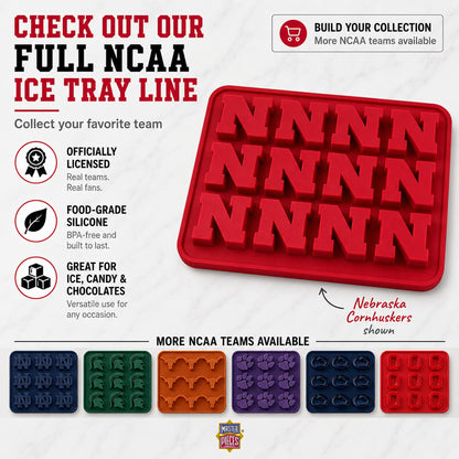 Masterpieces Fanpans Ncaa Alabama Crimson Tide Silicone Ice Cube Tray Set - Fun Alabama Merchandise, Dishwasher Safe