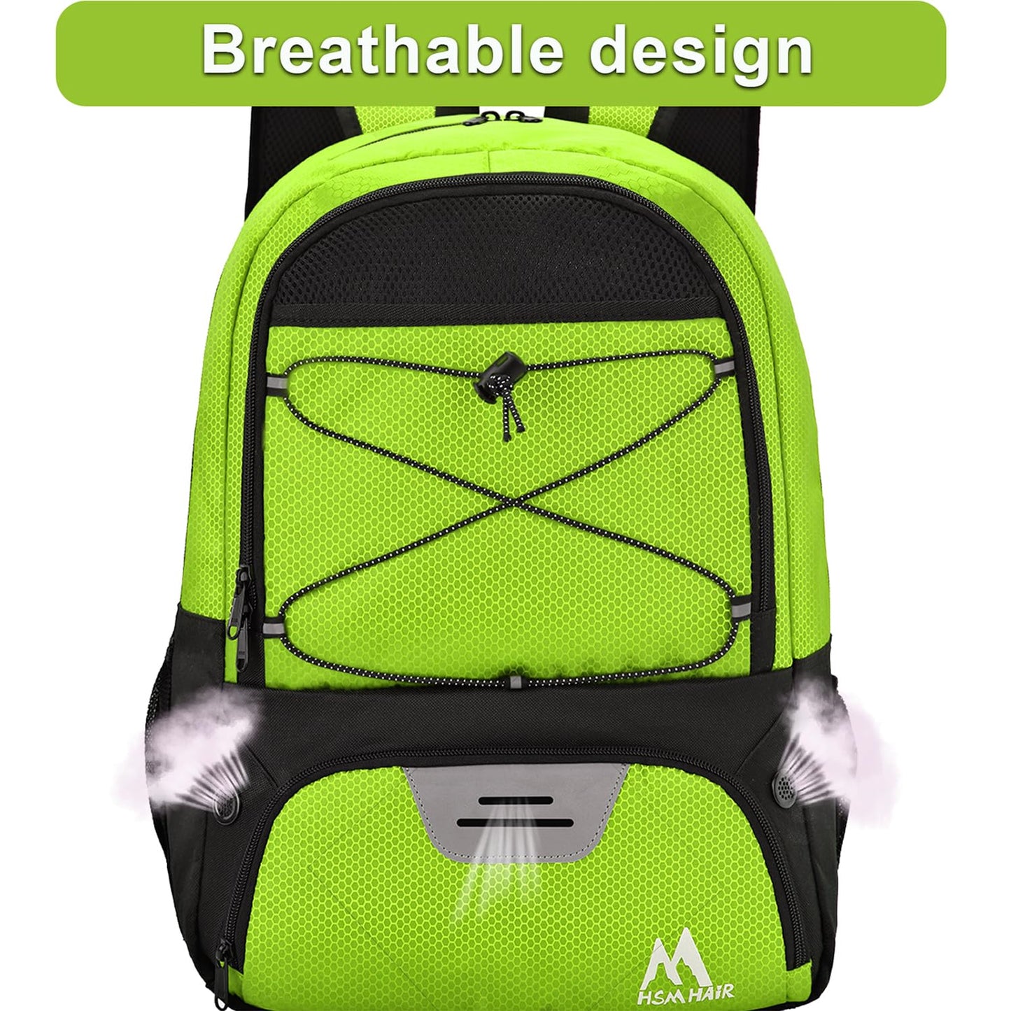 Hsmihair Soccer Bag,Youth Soccer Backpack with Ball and Cleat Compartment
