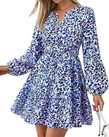 BTFBM Women’s Floral Long Sleeve Mini Dress