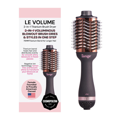 L'ANGE HAIR Le Volume 2-in-1 Titanium Blow Dryer Brush