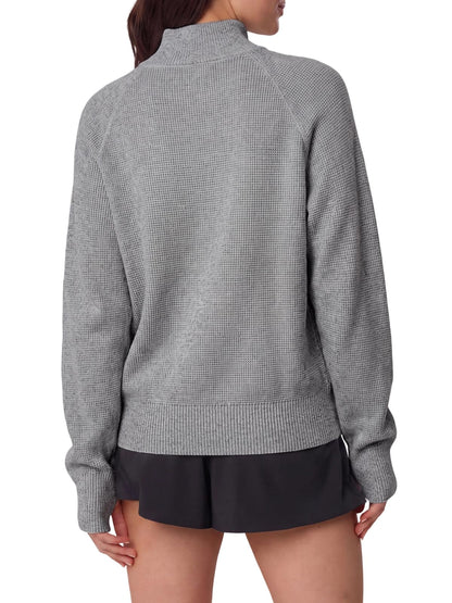 Women's Half Zip Sweater Long Sleeve Pullover