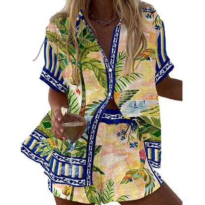 Hixiaohe Women 2 Piece Set Summer Boho Beach Vacation Outfits