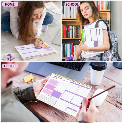 Thboxes Weekly Desk Planner, 8.5x11 In To Do List Notepad, 52 Sheets, Pink | Productivity Organizer, Work from Home Essentials, Undated Tear Off Pages, Office, College, School, Student and Teacher Gifts