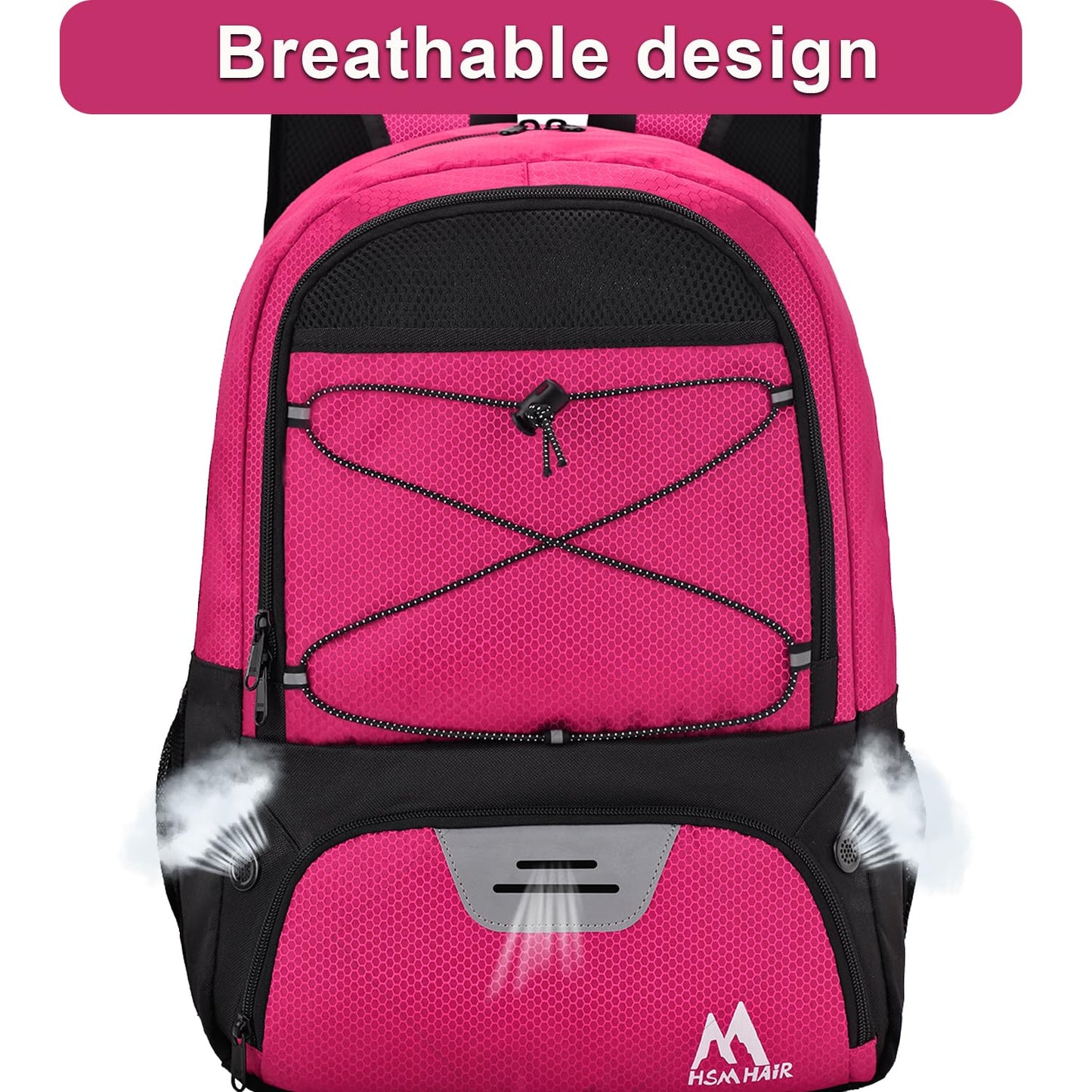 Hsmihair Soccer Bag,Youth Soccer Backpack with Ball and Cleat Compartment