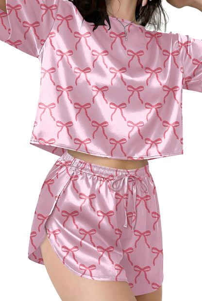 Ekouaer Womens Silk Pajama Set