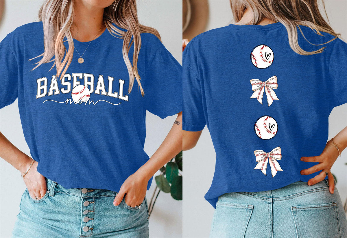 Baseball Mom Shirt for Women: Funny Baseball Tee Shirt Baseball Mama Short Sleeve Casual Tee Tops