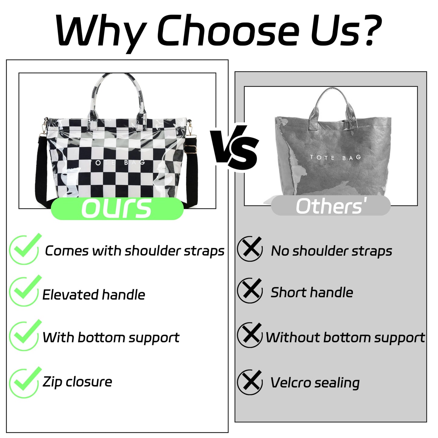 GISMTR Large PVC Tote Bag