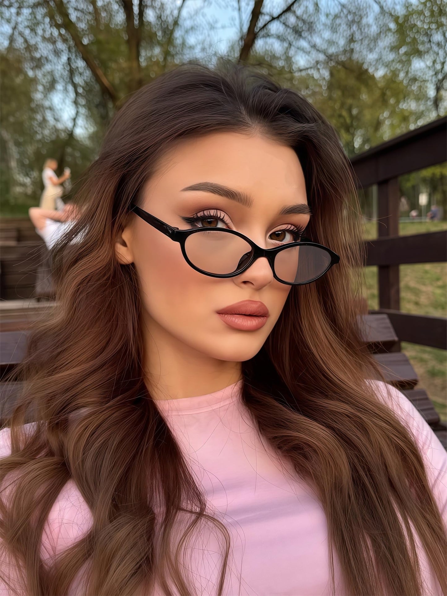 GUVIVI Retro Oval Sunglasses for Women