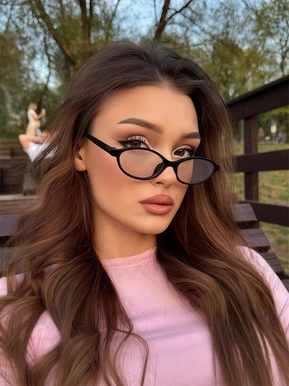 GUVIVI Retro Oval Sunglasses for Women