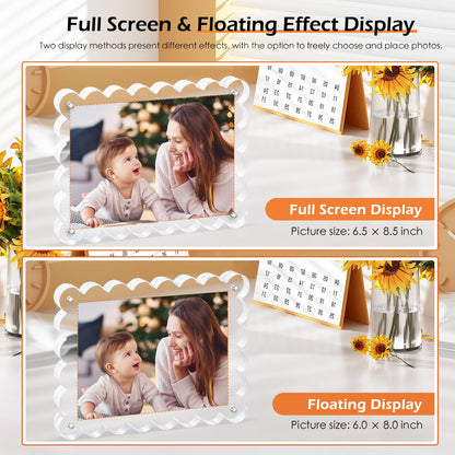 Chivalral 3 Pack 4x6 Acrylic Picture Frame, Double-Sided Tabletop Display