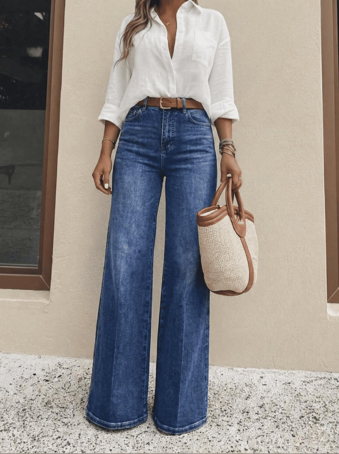 Women's High Waisted Wide Leg Jeans