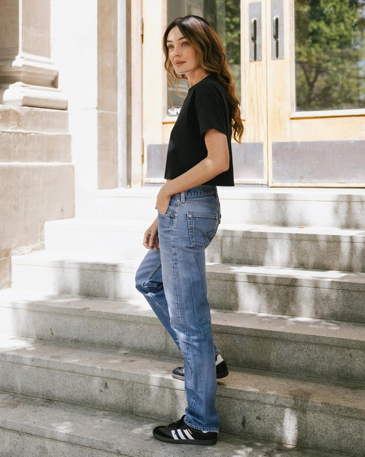 Cozy Earth Women's All Day Cropped Tee, 100% Cotton T-Shirt