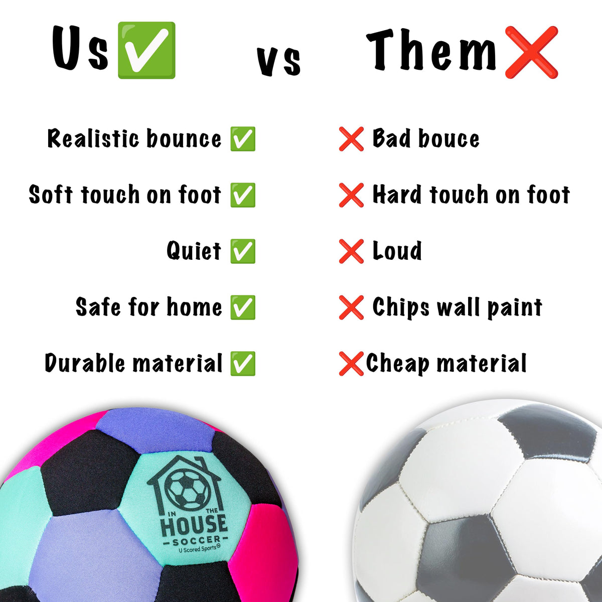 in The House Soccer Ball - Indoor Size 4 Padded Soccer Ball for Girls (Ages 3+), Boys (Ages 3+) & Adults - Bring Soccer Practice Home - Perfect for Juggling - Gift for Soccer Player
