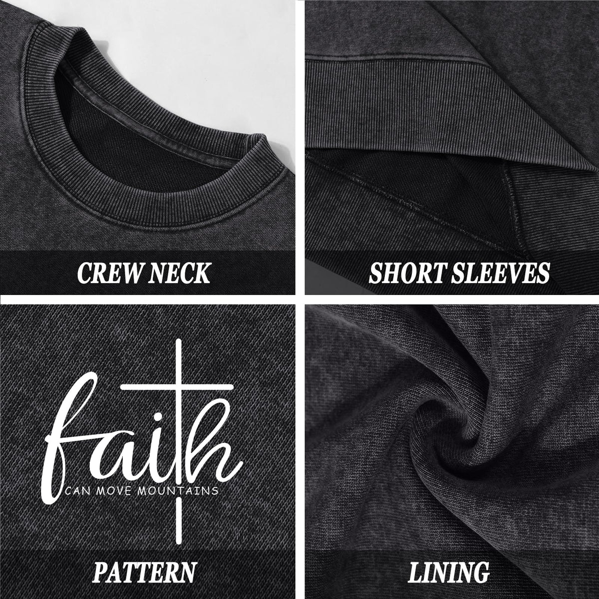 Christian Shirts for Women Faith Can Move Mountains
