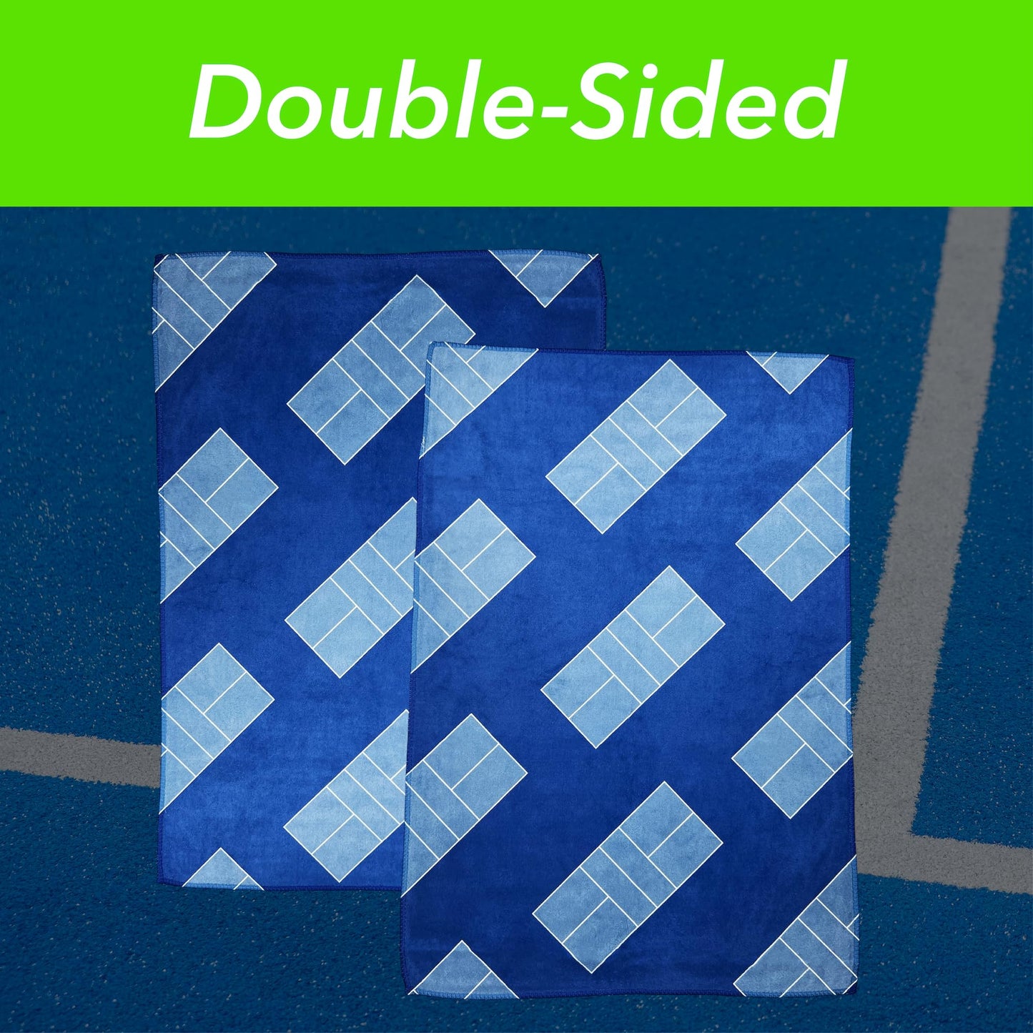 Pickleball Towel – Microfiber Sports Towel with Pickleball Pattern – Quick-Dry Sweat Towel for Pickleball Players, Accessories & Gifts (Teal Pickleball Paddles)