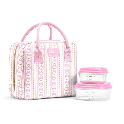 Fit & Fresh Bloomington Lunch Bag for Women - Insulated Large Lunch Box for Work with Containers, Leak-Resistant, Stain-Resistant, Zipper Closure, Cheetah