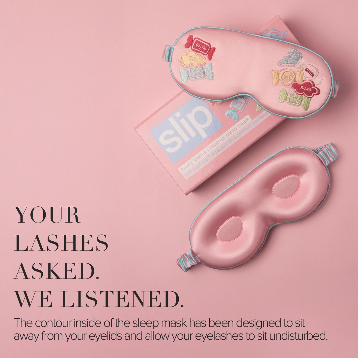 slip Pure Silk Contour Sleep Mask: Protect Your Delicate Lashes with Our Innovative, Lash-Friendly Design. Experience Uninterrupted Beauty Sleep with Slipsilk™ Comfort, 1 Contour Mask, Scarlet