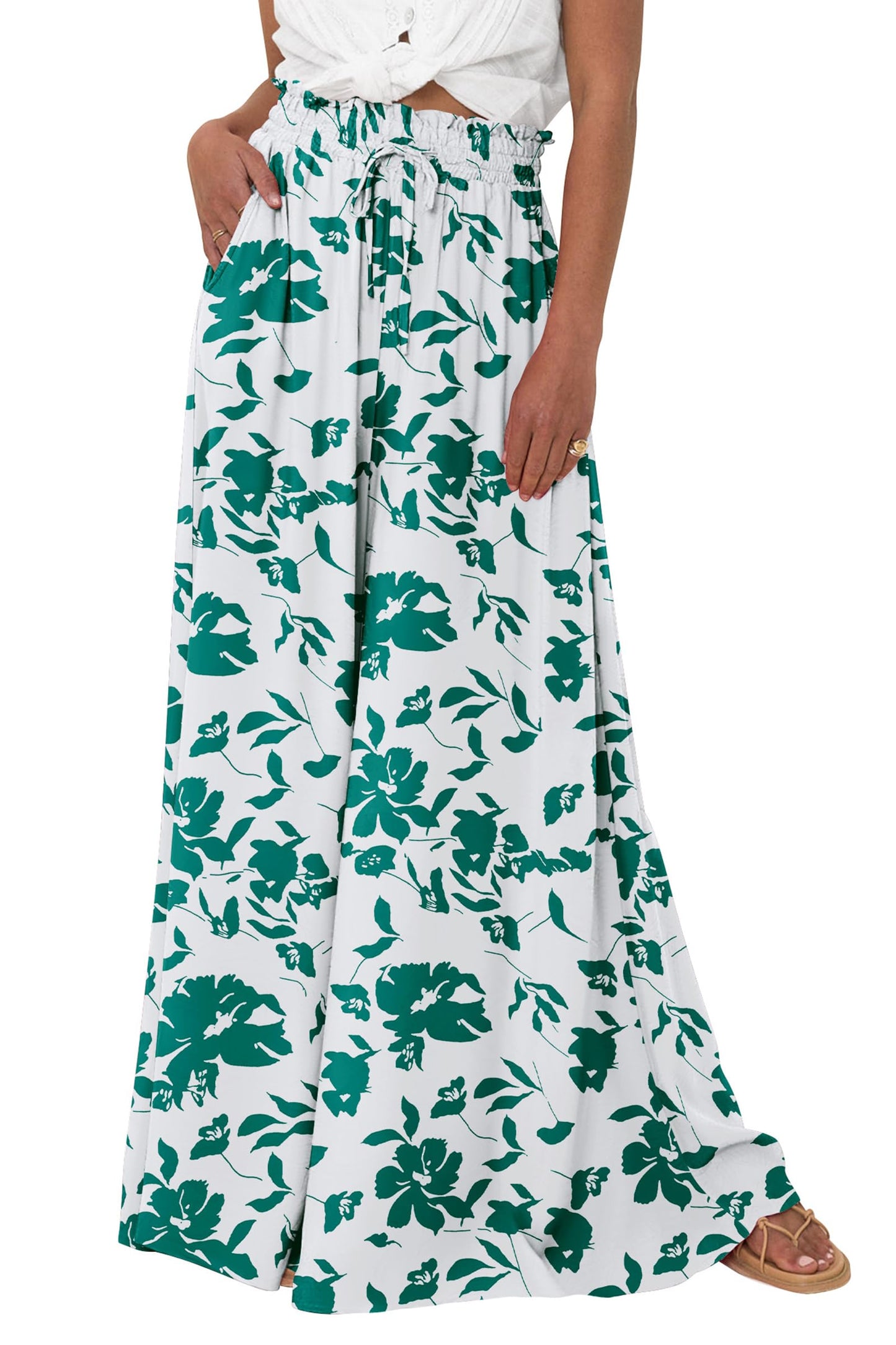 PRETTYGARDEN Summer Wide Leg Palazzo Pants