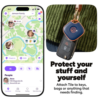 Life360 Tile - Bluetooth Tracker, Keys Finder and Item Locator for Keys, Bags and More. Phone Finder. Both iOS and Android Compatible. 1-Pack (Green Surf)