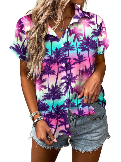 UNIQUEONE Womens Hawaiian Shirt