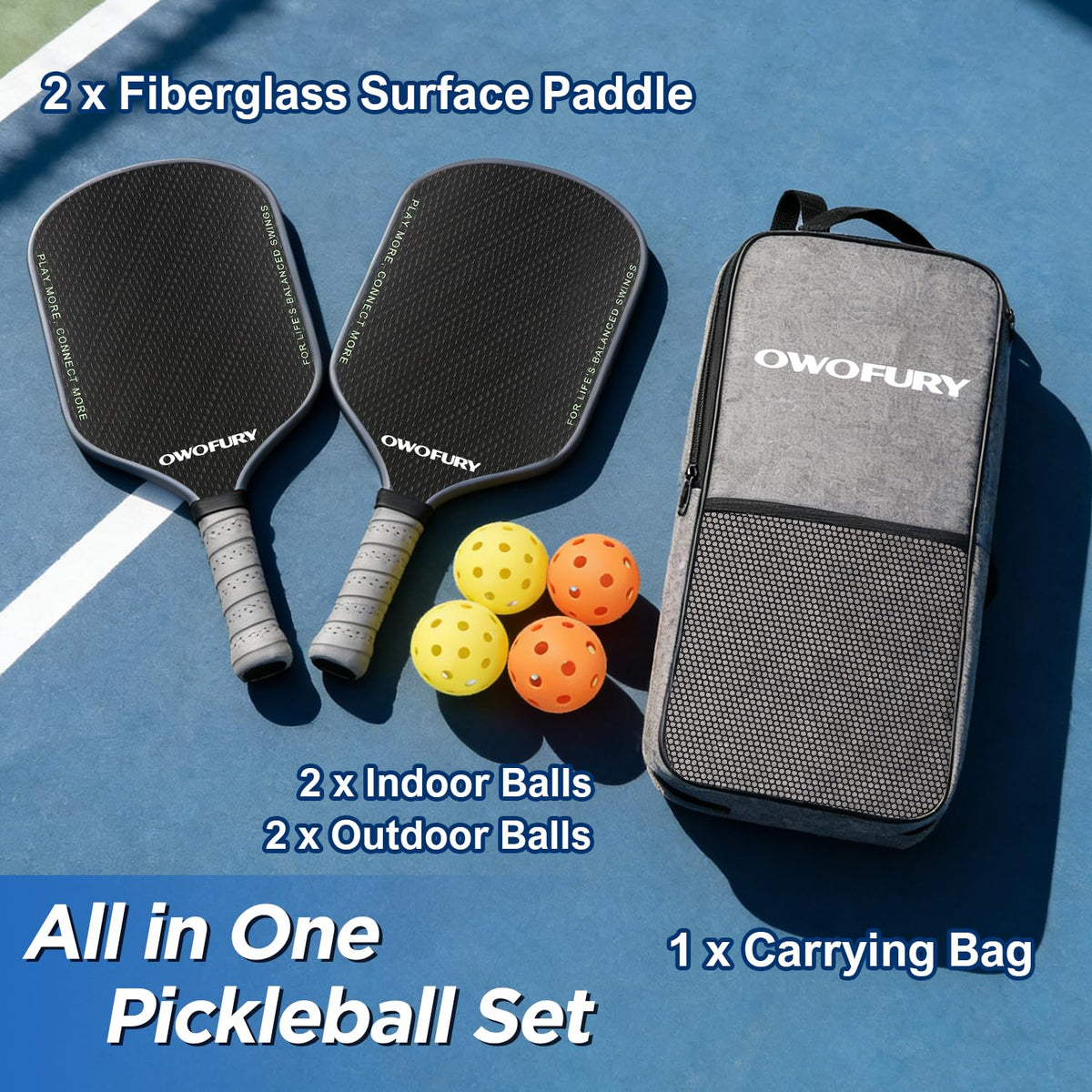 Pickleball Paddles Set of 2 Lightweight Honeycomb Core Pink