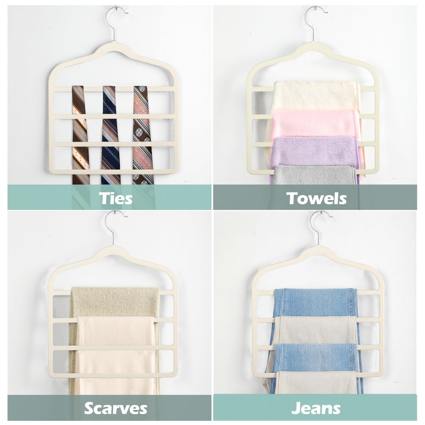 Velvet Pants Clothes Hanger Space Saving Non Slip Pants Shorts Hanger