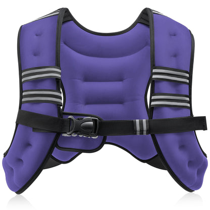 ZELUS Weighted Vest, 6lb/8lb/12lb/16lb/20lb/25lb/30lb Weight Vest with Reflective Stripe for Workout, Strength Training, Running, Fitness, Muscle Building, Weight Loss, Weightlifting