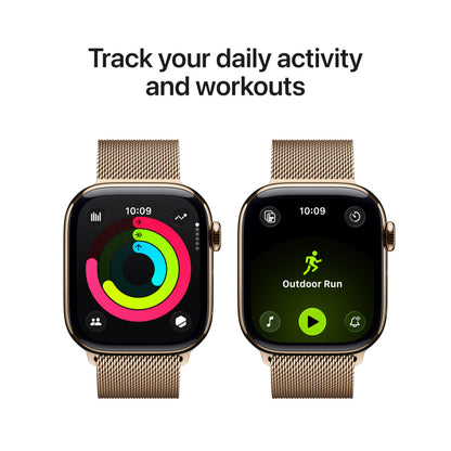 Apple Watch Series 11 [GPS 42mm] Smartwatch with Rose Gold Aluminum Case with Light Blush Sport Band - S/M. Sleep Score, Fitness Tracker, Health Monitoring, Always-On Display, Water Resistant