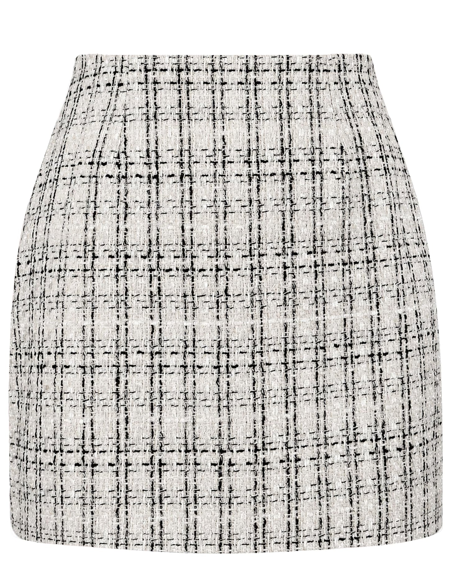 AURUZA Women's Plaid Pencil Mini Skirt