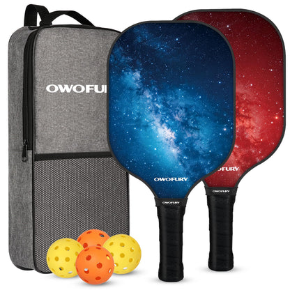 Pickleball Paddles Set of 2 Lightweight Honeycomb Core Pink