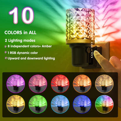 L LOHAS LED Night Light, Modern Night Lights Plug into Wall | 2 Pack