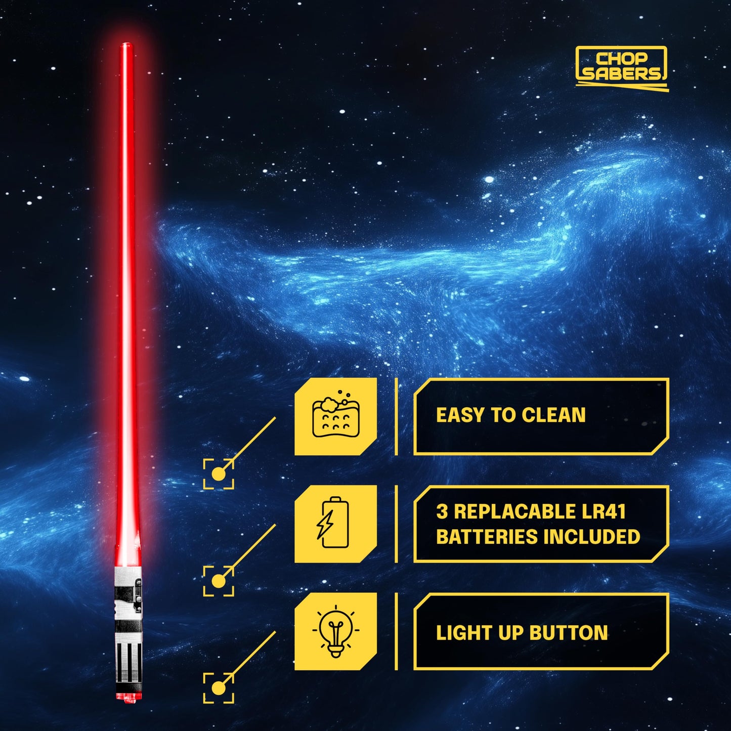 ChopSabers Lightsaber Led Light Up Chopsticks (1 Pair, Blue)