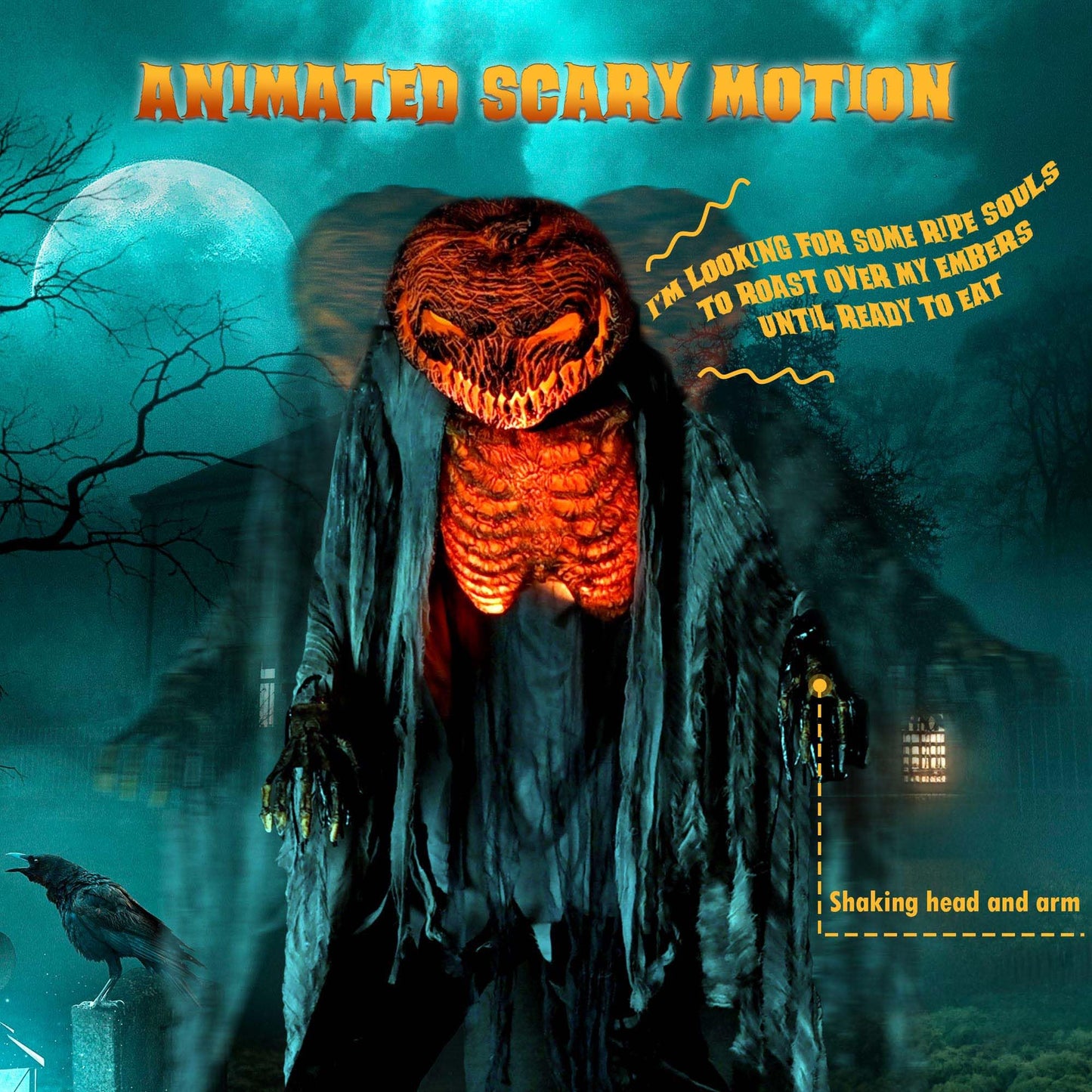 AW 9Ft Animatronics Flying Witch Hovering Broom Animated AC 100V-240V Halloween Outdoor Decoration Motion Activated 2026