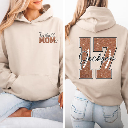 Personalized Football Mom Shirt with Kids Names and Jersey Number, Custom Football Mama Shirt, Women Sport Shirts