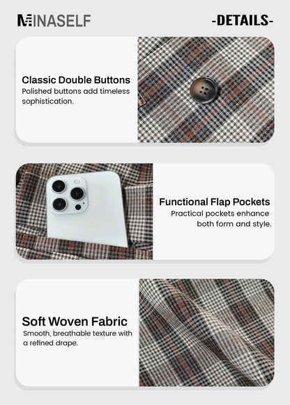 2026 Women's Fall Plaid Blazer Jacket