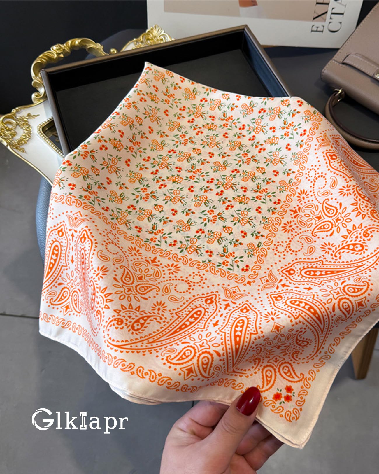 Satin Bandana Headscarf for Women Silky Hair Scarves for Fashion Lightweight