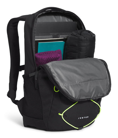 The North Face Jester Everyday Laptop Backpack - Commuter Daypack, Water Repellent, Laptop Sleeve, Lunar Blue/Fizz Lime, One Size