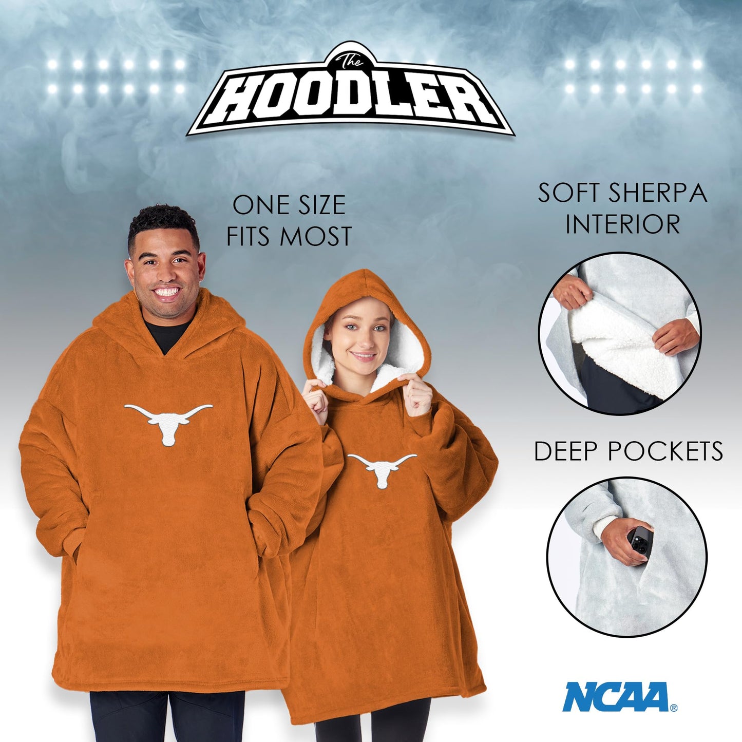 Northwest NCAA unisex-adult Hoodler Oversized Sherpa Pullover
