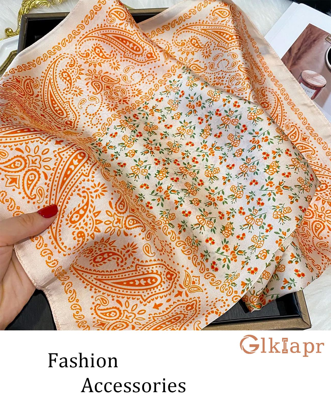 Satin Bandana Headscarf for Women Silky Hair Scarves for Fashion Lightweight