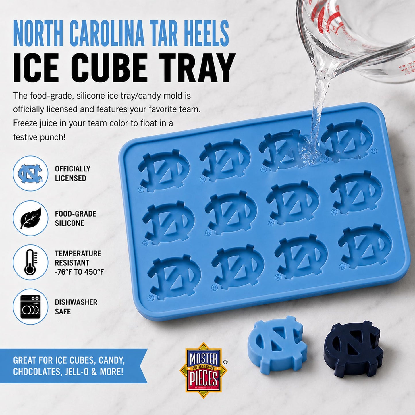 Masterpieces Fanpans Ncaa Alabama Crimson Tide Silicone Ice Cube Tray Set - Fun Alabama Merchandise, Dishwasher Safe