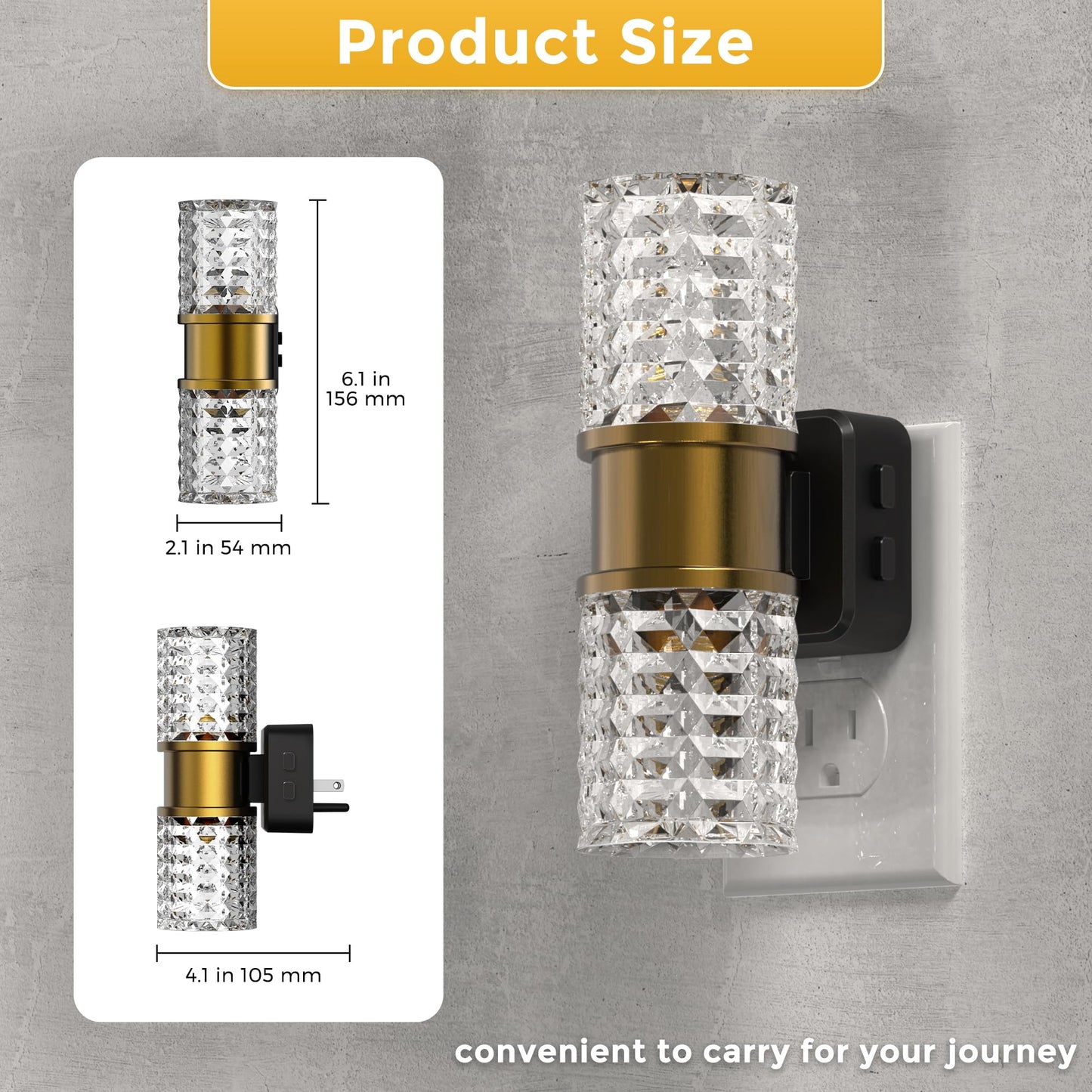 L LOHAS LED Night Light, Modern Night Lights Plug into Wall | 2 Pack