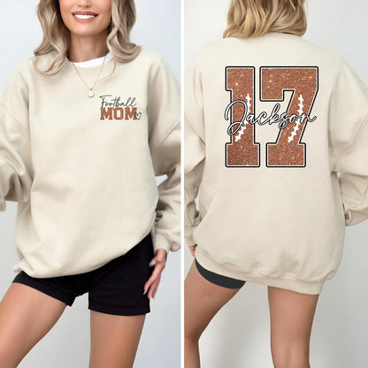 Personalized Football Mom Shirt with Kids Names and Jersey Number, Custom Football Mama Shirt, Women Sport Shirts