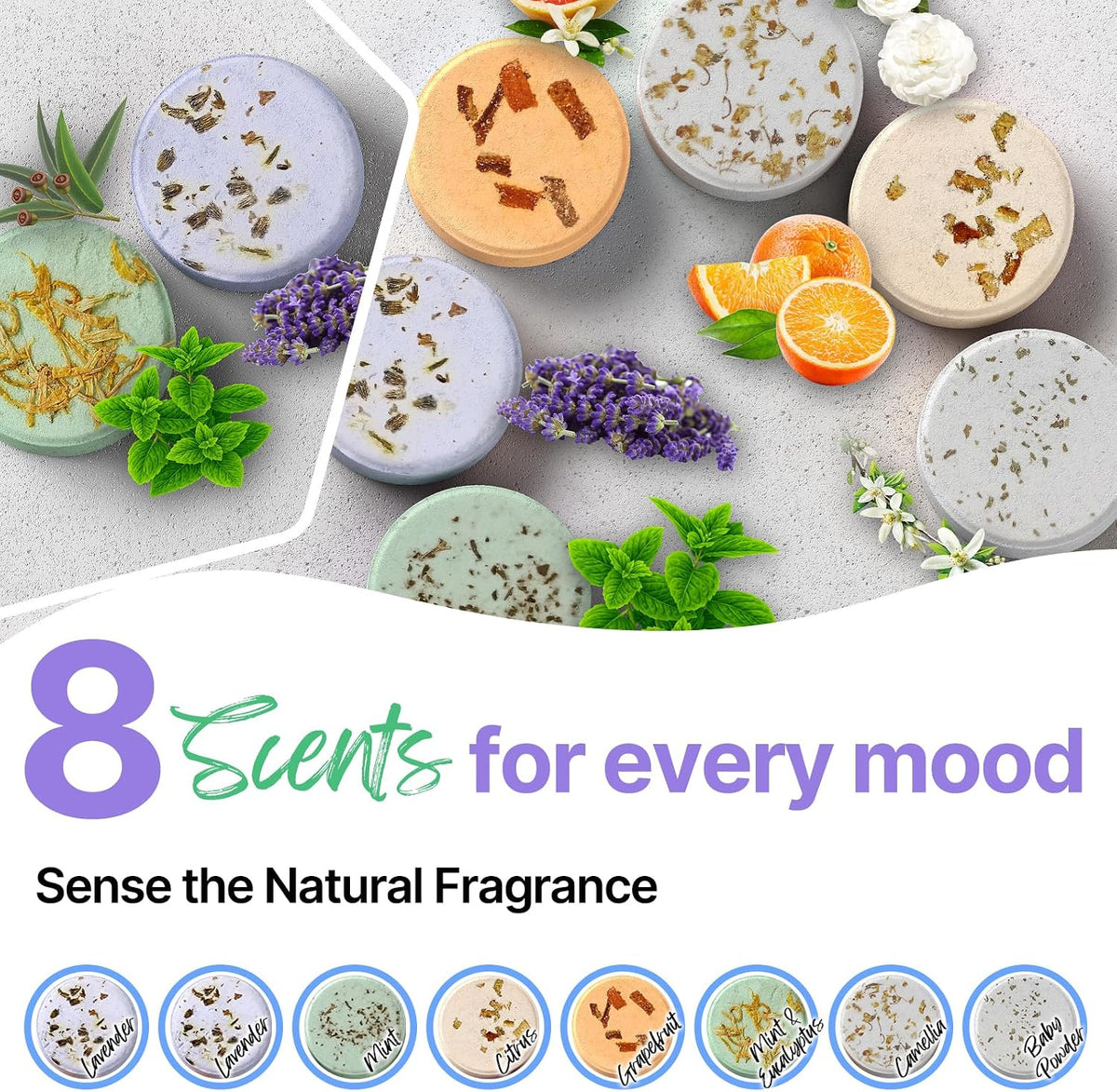 Blriet Shower Steamers Aromatherapy Relief Gifts for Women Teen Girls 8 ct