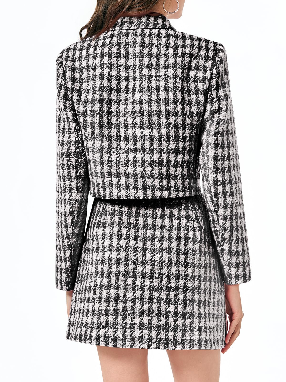 Cicy Bell Womens Cropped Tweed Business Casual Suit