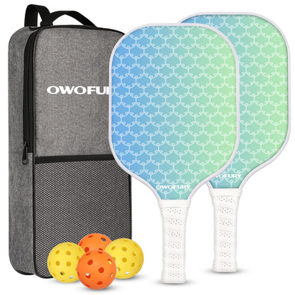 Pickleball Paddles Set of 2 Lightweight Honeycomb Core Pink